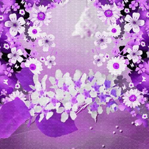 LU /G.  summer.flowers.anim.purple.idca - Ilmainen animoitu GIF