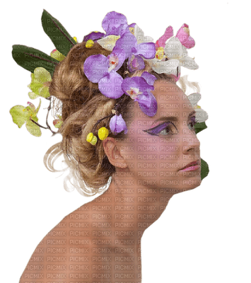 Kaz_Creations Woman Women Femme Flowers - PNG gratuit