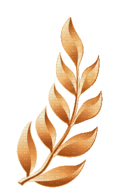 soave deco gold leaves animated branch gold - GIF animate gratis