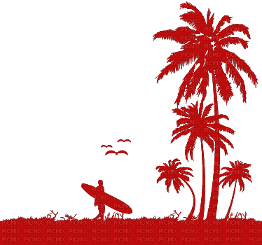 Kaz_Creations Beach Palm Trees - PNG gratuit