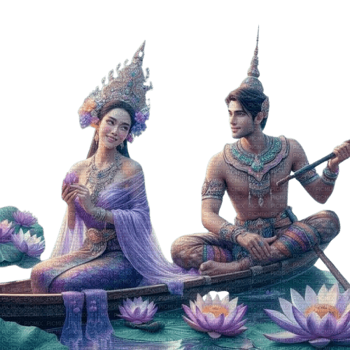 loly33 couple lotus - δωρεάν png
