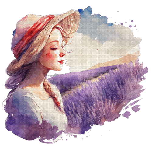Lavender Woman - PNG gratuit