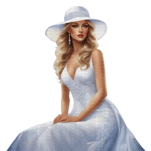 Femme en blanc - ücretsiz png