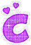 Kaz_Creations Animated Alphabet Purple C - GIF animasi gratis