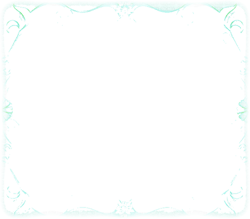 soft turquoise frame - gratis png