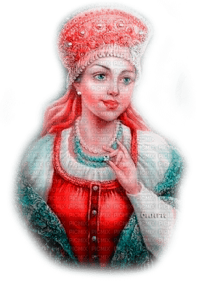Y.A.M._Vintage Russia woman girl - 免费PNG