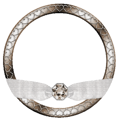 cadre frame circle diamond silver - Darmowy animowany GIF