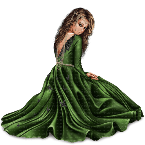 autumn woman fantasy green kikkapink - kostenlos png