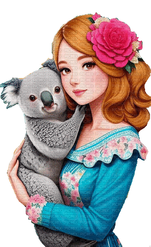 Woman Koala - Gratis animerad GIF