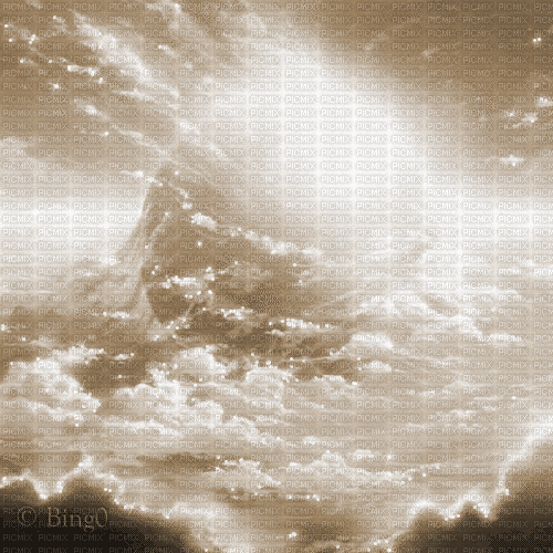 Y.A.M._Fantasy Sky clouds background sepia - GIF animé gratuit