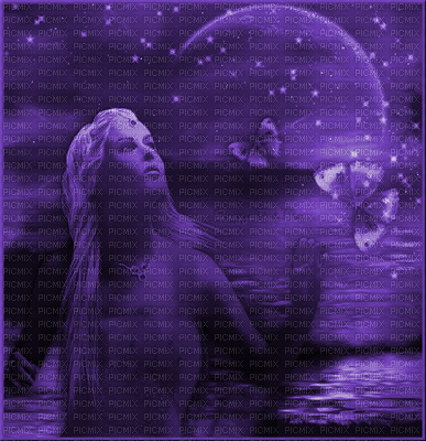 femme violette - Бесплатни анимирани ГИФ