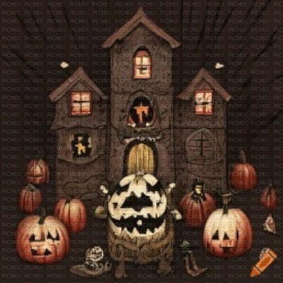 Brown Halloween House - zdarma png