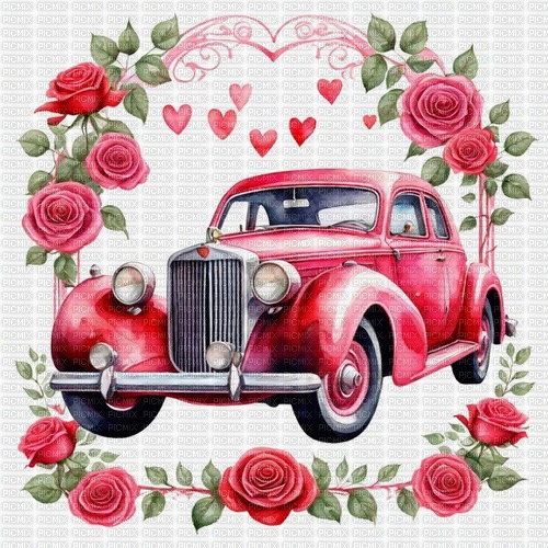 scrap background car valentine day springtimes - png gratis