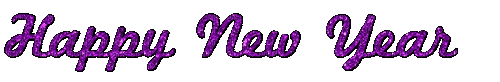 Happy New Year.Text.Animated.Purple - Free animated GIF