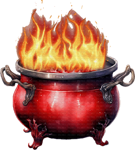 ♡§m3§♡ red fire pot animated flame - 免费动画 GIF