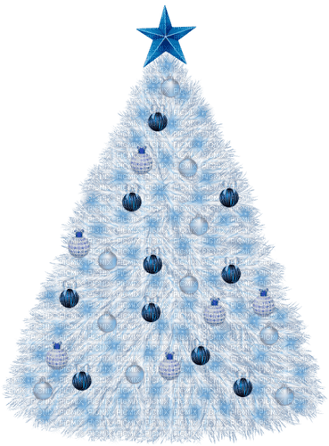 blue christmas tree - darmowe png