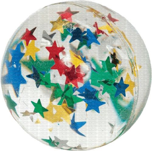 bouncy ball with stars - zdarma png