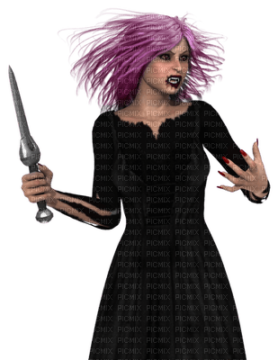 femme gothique - ücretsiz png