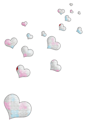 Kaz_Creations  Deco Scrap Hearts Love Colours - kostenlos png