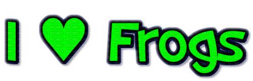 I LOVE FROGS - Free PNG