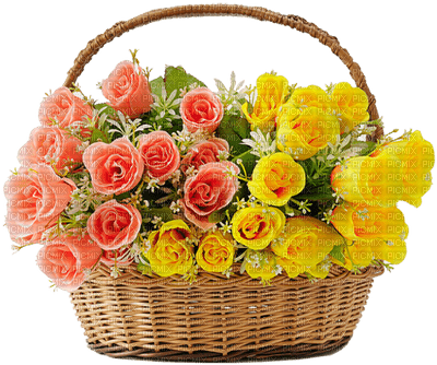 Kaz_Creations Deco Flowers Flower Vase Plant Basket   Colours - besplatni png