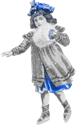 soave girl children vintage skating ice winter - δωρεάν png
