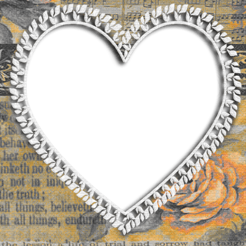 kikkapink valentine heart frame vintage - kostenlos png