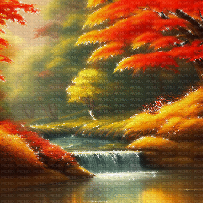 kikkapink autumn oriental asian background - Animovaný GIF zadarmo