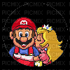 Super Mario Peach Kiss - Gratis animeret GIF