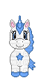 Pixel Magic Star Unicorn - GIF animé gratuit