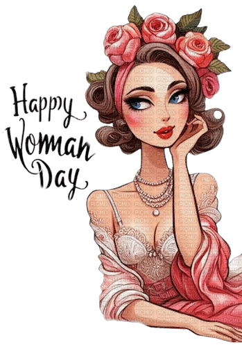 loly33 happy woman day - zdarma png