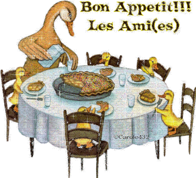 bon appétit !!! les amis(es) - Darmowy animowany GIF