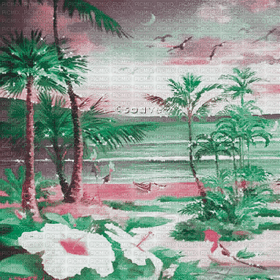 soave background animated summer pink green - Ingyenes animált GIF
