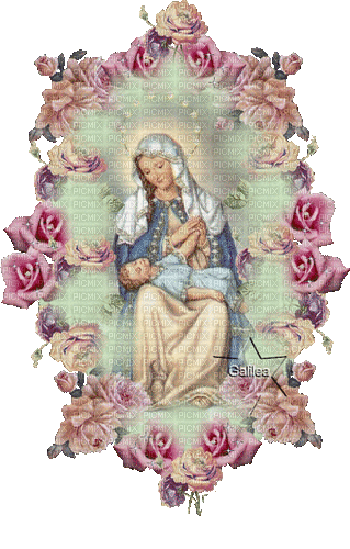 MMarcia gif virgem Maria menino Jesus - Animovaný GIF zadarmo