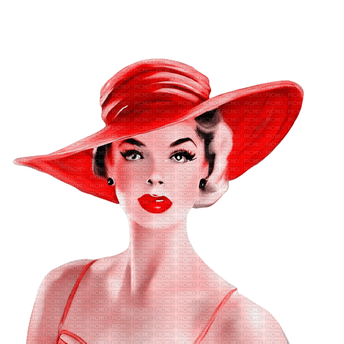 kikkapink vintage woman fashion hat - PNG gratuit