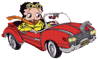 betty boop car bp - Darmowy animowany GIF