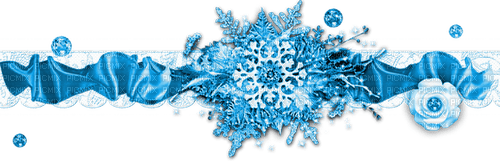 Winter.Cluster.Border.Blue - 無料png