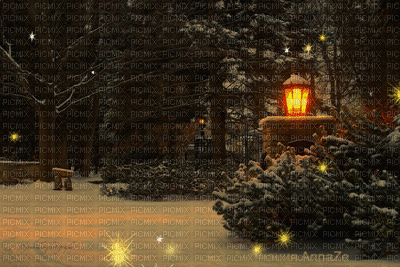 Paysage.Fireflies.lucioles.Fond.Victoriabea - GIF animado grátis