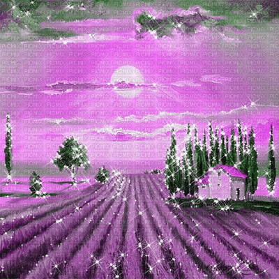 background field purple glitter spring summer - GIF animé gratuit