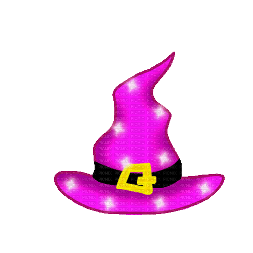 Halloween Witch's Hat Pink - Zdarma animovaný GIF