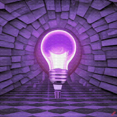 Purple Lightbulb - Nemokamas animacinis gif