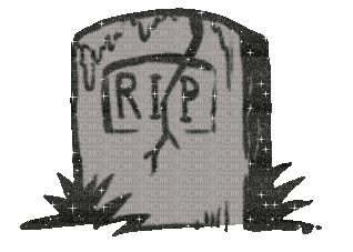 RIP gravestone - GIF animate gratis