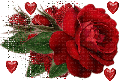 Kaz_Creations Deco Flowers Colours Animated Hearts Love - Gratis geanimeerde GIF