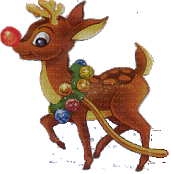 Rudolph, Rentier - Animovaný GIF zadarmo