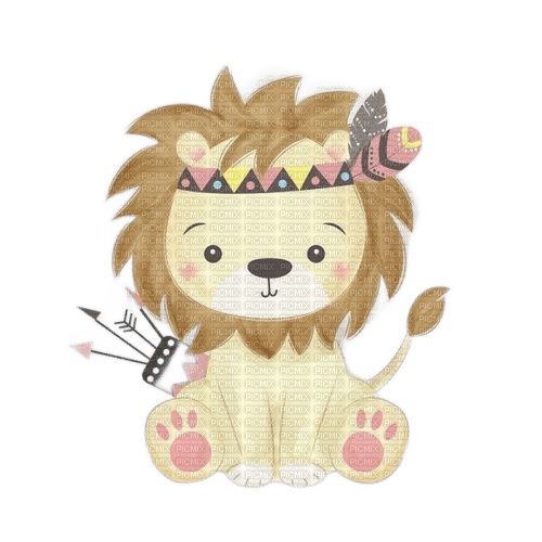 Petit lion avec des plumes - zadarmo png