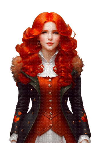 loly33 femme rousse - 免费PNG