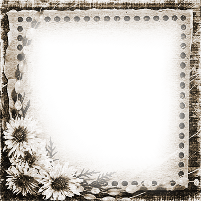soave frame paper vintage flowers autumn sepia - zdarma png