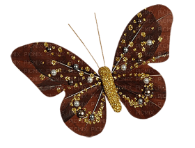 Papillon.Butterfly.Mariposa.Pin.Deco.Brown.marron.Victoriabea - Free PNG