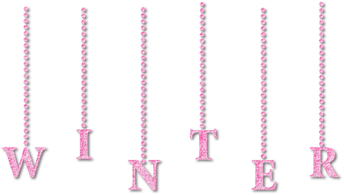 Winter.Text.Pink - zdarma png