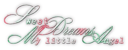 soave text sweet dreams little angel pink green - фрее пнг